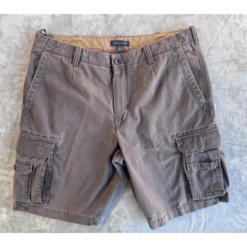 Banana Republic‎ Cargo Shorts Mens 38 Brown Utility Preppy Casual Dadcore